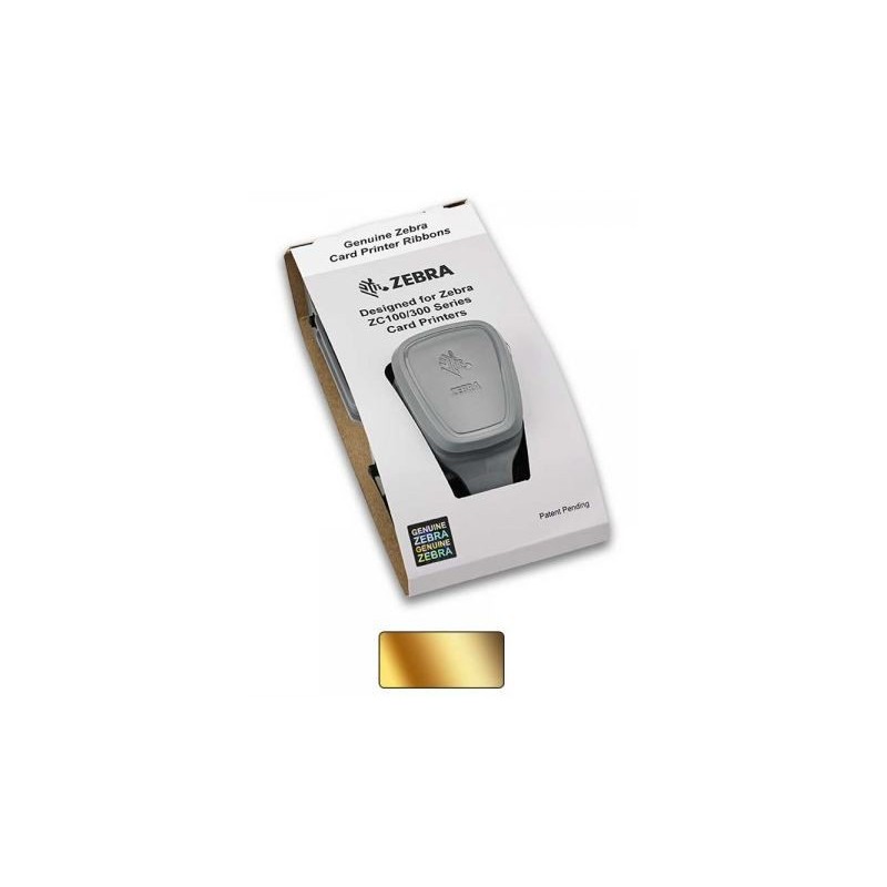 CINTA ZEBRA COLOR ORO 1500 IMPRESIONES ZC100 ZC300