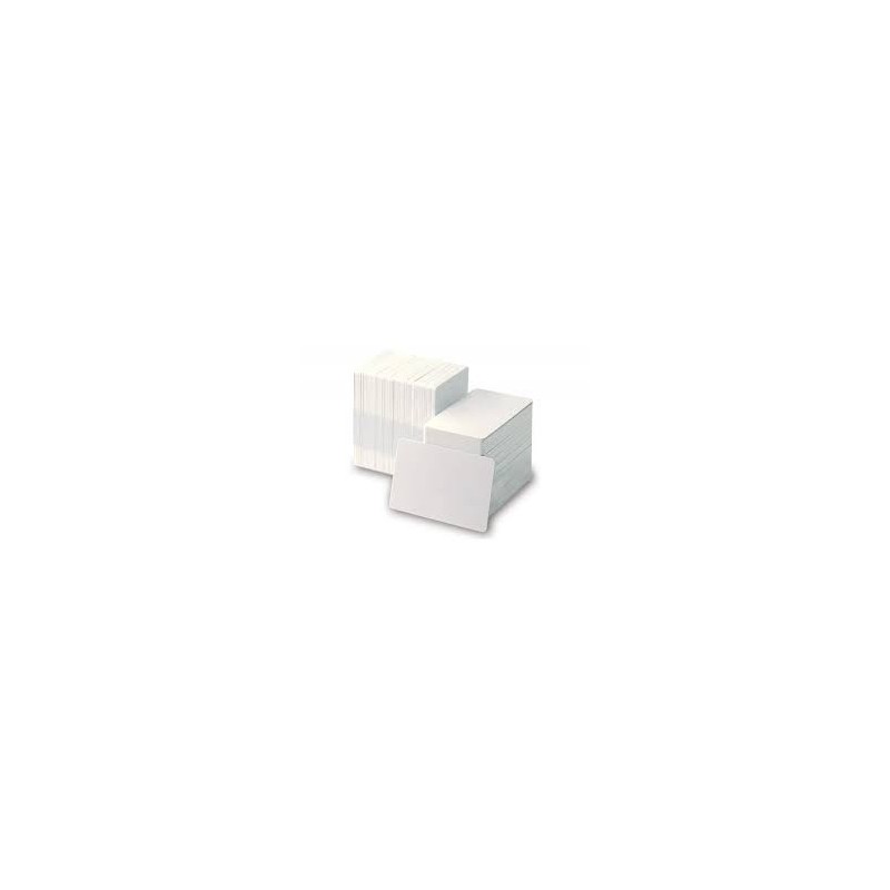 PACK 500 TARJETAS DE PVC LAMINADO BLANCO CR80 86X54mm 760 MICRAS