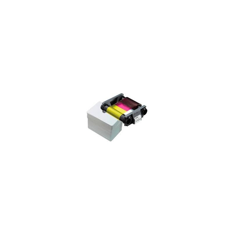 Evolis colour ribbon (YMCKO) 100 impresiones + 100 tarjetas blancas