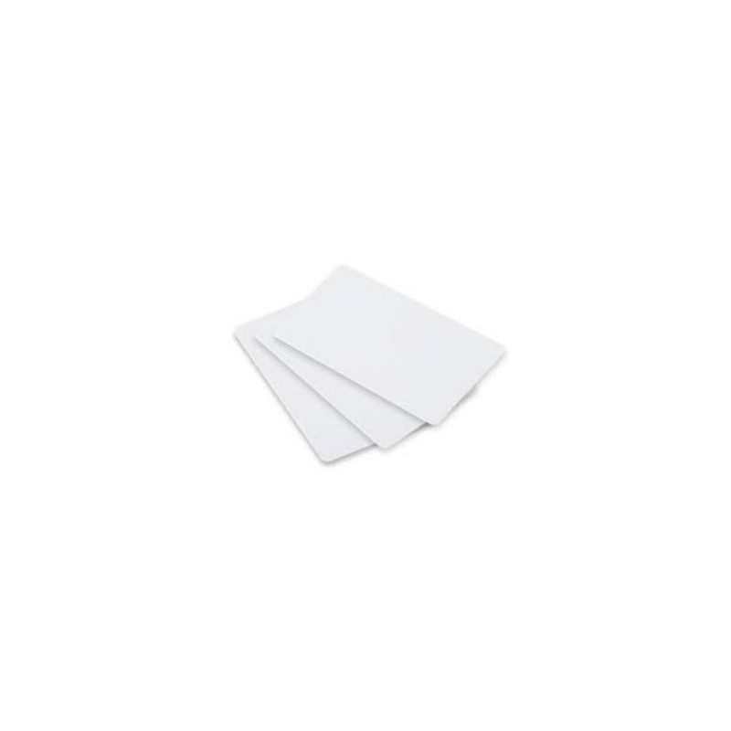 Tarjetas de PVC Premier Zebra grosor 15 mil color blanco pack de 500.