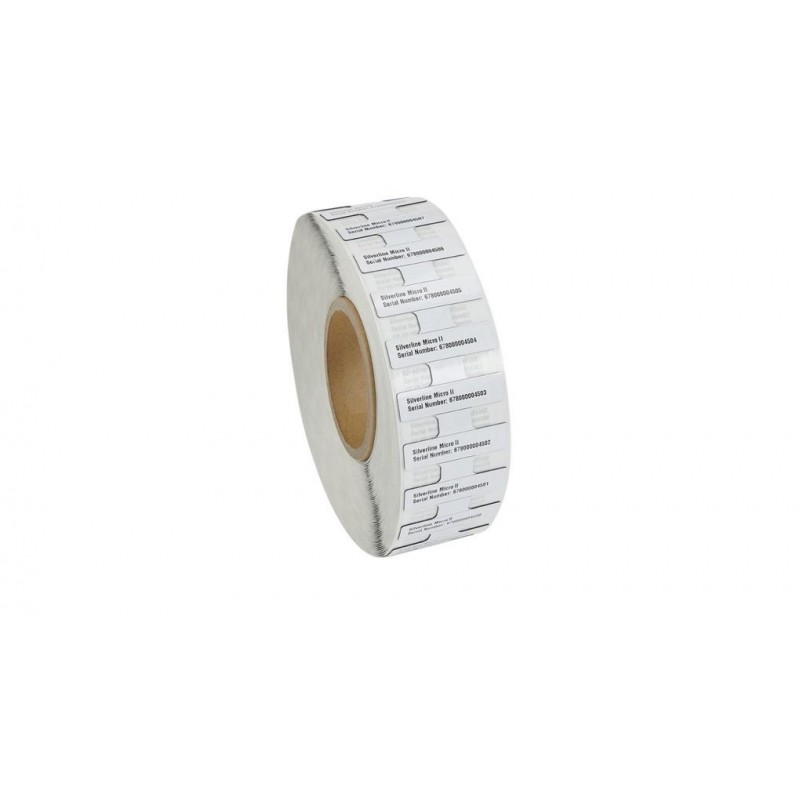 Rollo 400 etiquetas RFID 60X25MM poliéster blanco Zebra Silverline Blade II