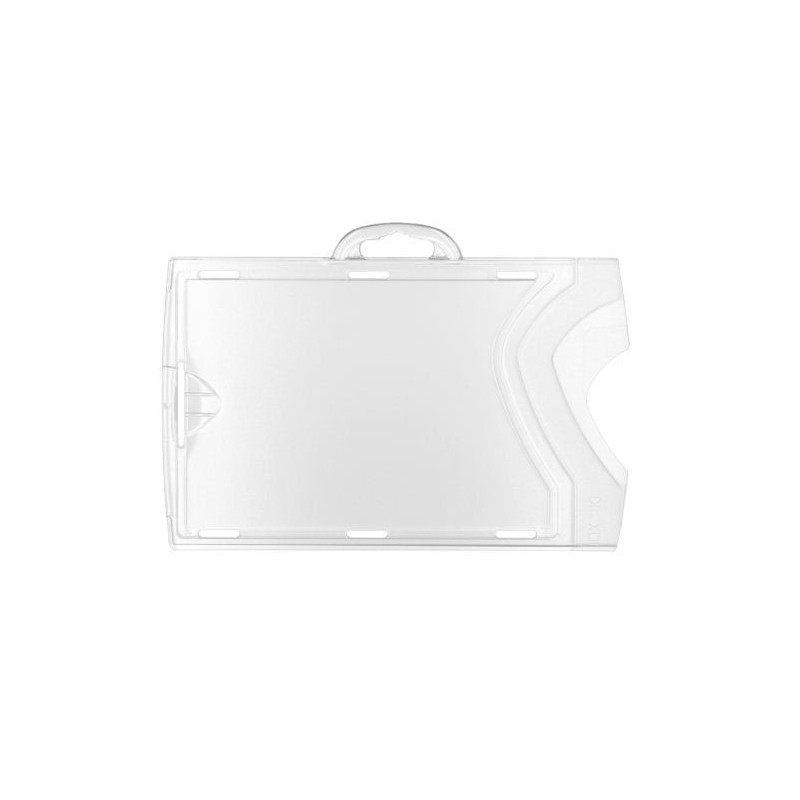 PORTA TARJETAS HORIZONTAL TRANSPARENTE POR AMBAS CARAS PACK 100 UDS