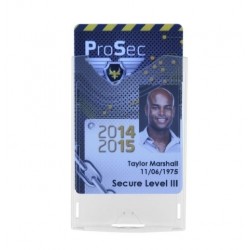 PORTA TARJETAS VERTICAL TRANSPARENTE POR AMBAS CARAS PACK 100 UDS