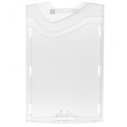 PORTA TARJETAS VERTICAL TRANSPARENTE POR AMBAS CARAS PACK 100 UDS