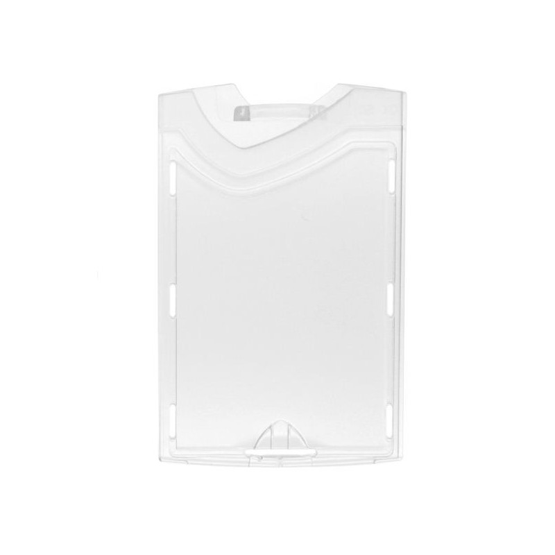 PORTA TARJETAS VERTICAL TRANSPARENTE POR AMBAS CARAS PACK 100 UDS