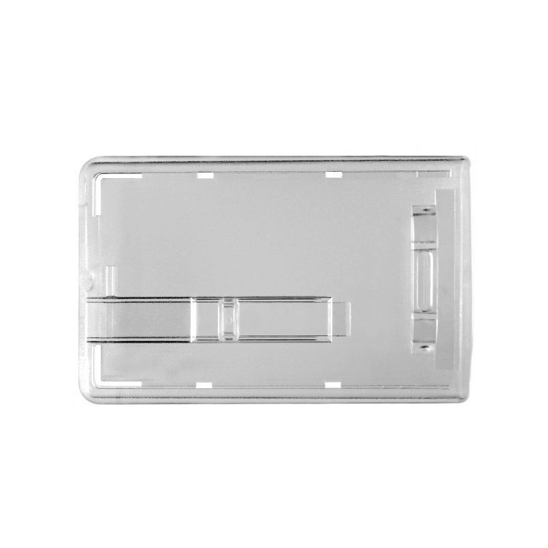 PORTA TARJETAS HORIZONTAL DE POLICARBONATO TRANSPARENTE CON EXTRACTOR DE TARJETA PARA 1 TARJETA PK 100 UDS