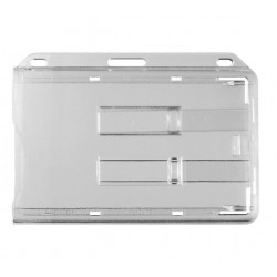 PORTA TARJETAS RÍGIDO HORIZONTAL CON PULSADOR DE EXTACCIÓN PARA 2 TARJETAS PK 100 UDS
