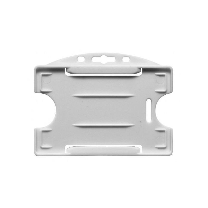 PORTA TARJETAS HORIZONTAL BLANCO ABIERTO PARA 1 TARJETA PK 100 UDS