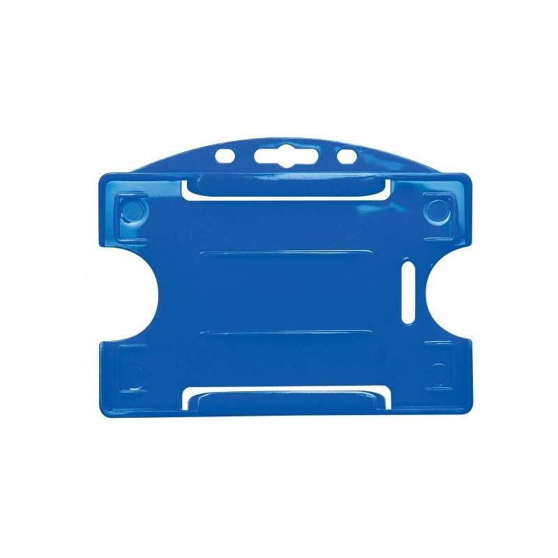 PORTA TARJETAS HORIZONTAL AZUL ABIERTO PARA 1 TARJETA PK 100 UDS