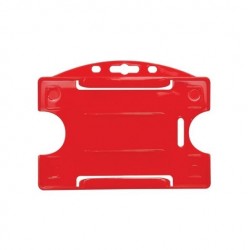 PORTA TARJETAS HORIZONTAL ROJO ABIERTO PARA 1 TARJETA PK 100 UDS