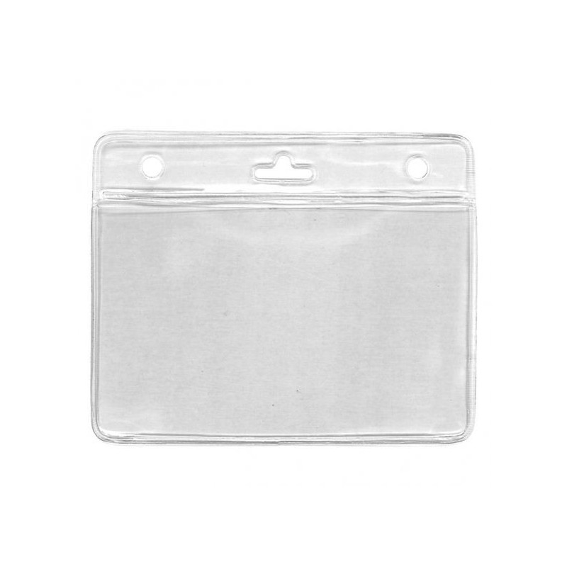 PORTA TARJETAS HORIZONTAL DE VINILO FLEXIBLE PARA 2 TARJETAS 86X54mm PK 100 UDS