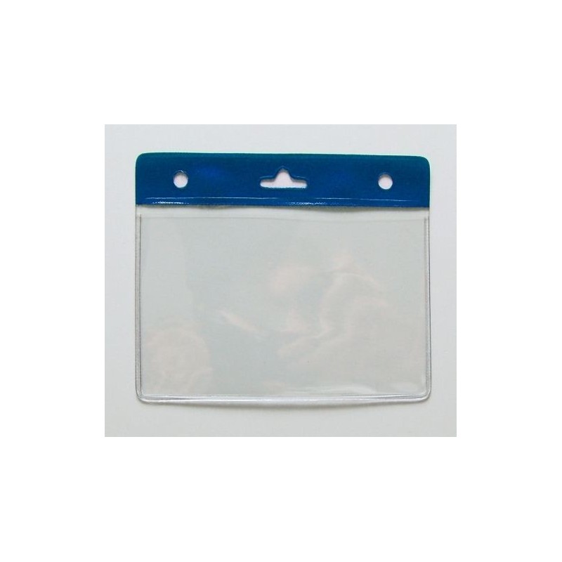 PORTA TARJETAS HORIZONTAL CON PARTE SUPERIOR COLOR AZUL PK 100 UDS