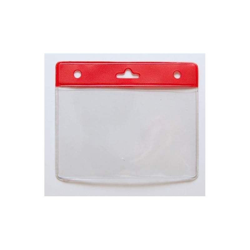 PORTA TARJETAS HORIZONTAL CON PARTE SUPERIOR COLOR ROJO PK 100 UDS