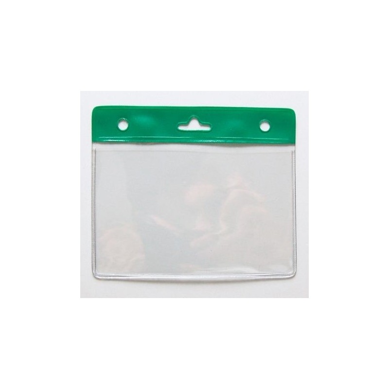 PORTA TARJETAS HORIZONTAL CON PARTE SUPERIOR COLOR VERDE PK 100 UDS