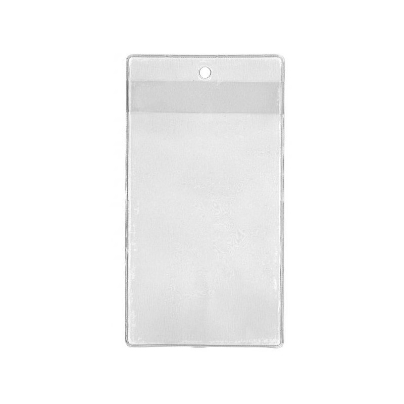 PORTA CREDENCIAL VERTICAL PARA TARJETA DE 80 X 135mm PK 100 UDS