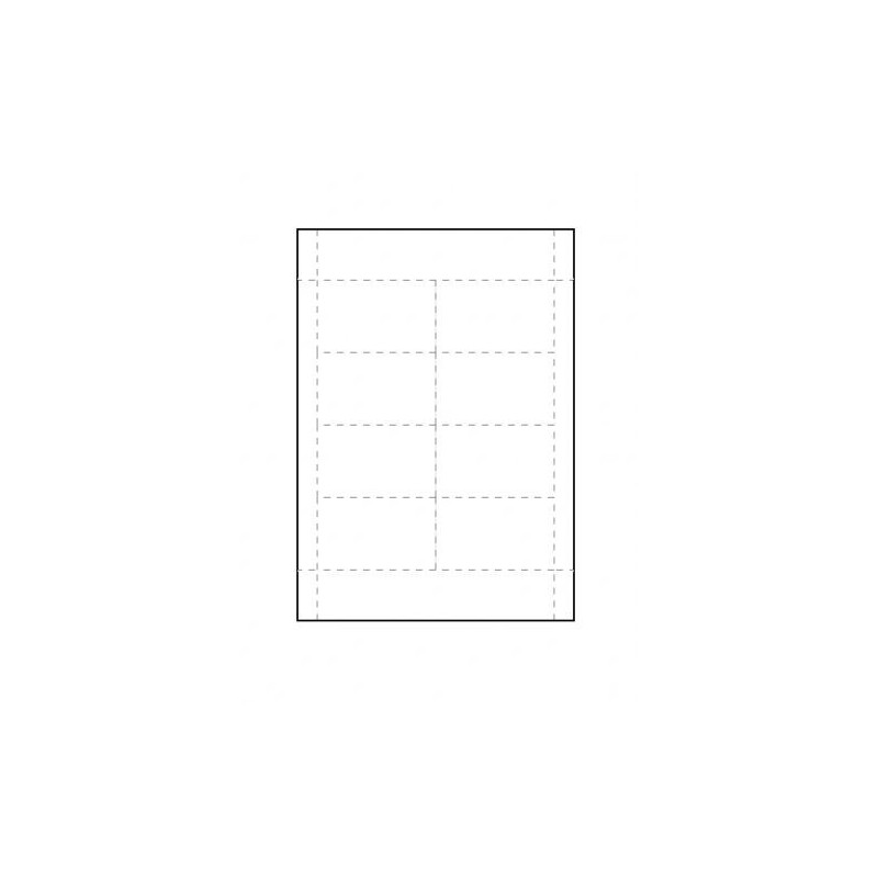 100 FOLIOS A4 DE 8 TARJETAS PARA PORTA TARJETAS DE 90 X 58 mm 