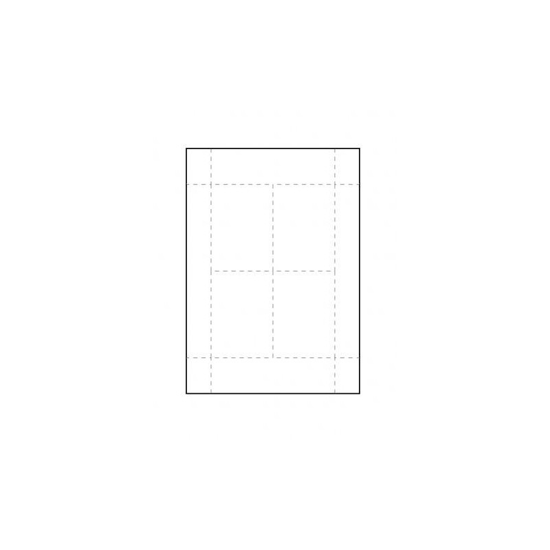 100 FOLIOS A4 DE 4 TARJETAS PARA PORTA TARJETAS DE 102 X 77 mm 