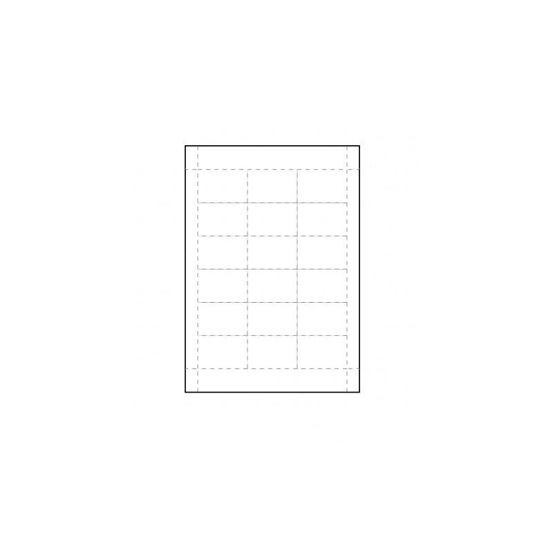 100 FOLIOS A4 DE 18 TARJETAS PARA PORTA TARJETAS DE 60 X 40 mm 