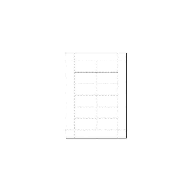 100 FOLIOS A4 DE 12 TARJETAS PARA PORTA TARJETAS DE 75 X 40 mm 