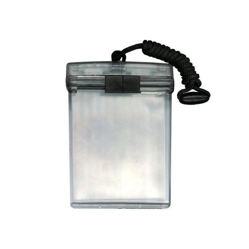 CAJA TRANSPARENTE PARA PASAPORTES SUMERGIBLE CON LANYARD PK 10 UDS