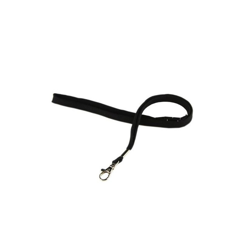 LANYARD NEGRO CON MOSQUETÓN PK 10 UDS