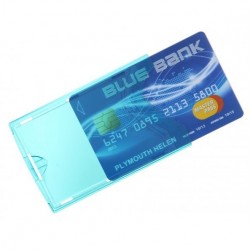 FUNDA RÍGIDA AZUL TRANSPARENTE POR LAS DOS CARAS PK 100 UDS