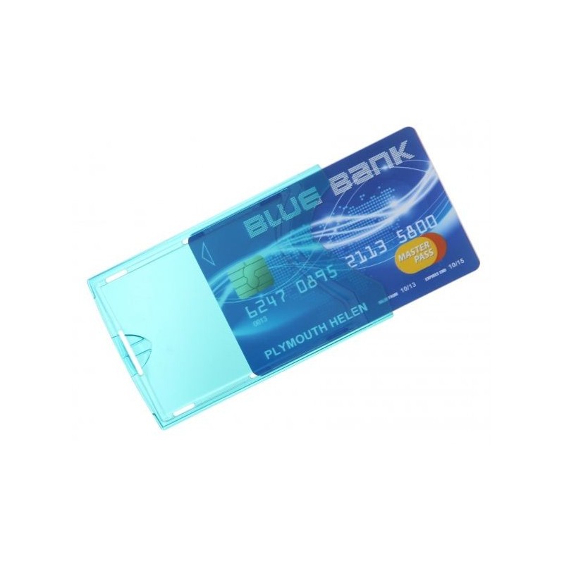 FUNDA RÍGIDA AZUL TRANSPARENTE POR LAS DOS CARAS PK 100 UDS