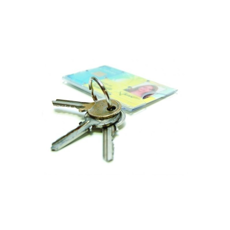FUNDA LLAVERO TRANSLUCIDO PARA TARJETAS PK 100 UDS