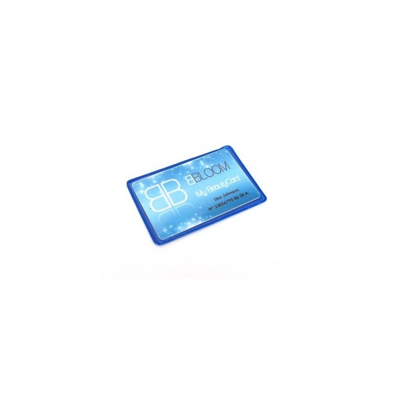 FUNDA FLEXIBLE DE PVC TRANSPARENTE ANVERSO AZUL REVERSO PK 100 UDS