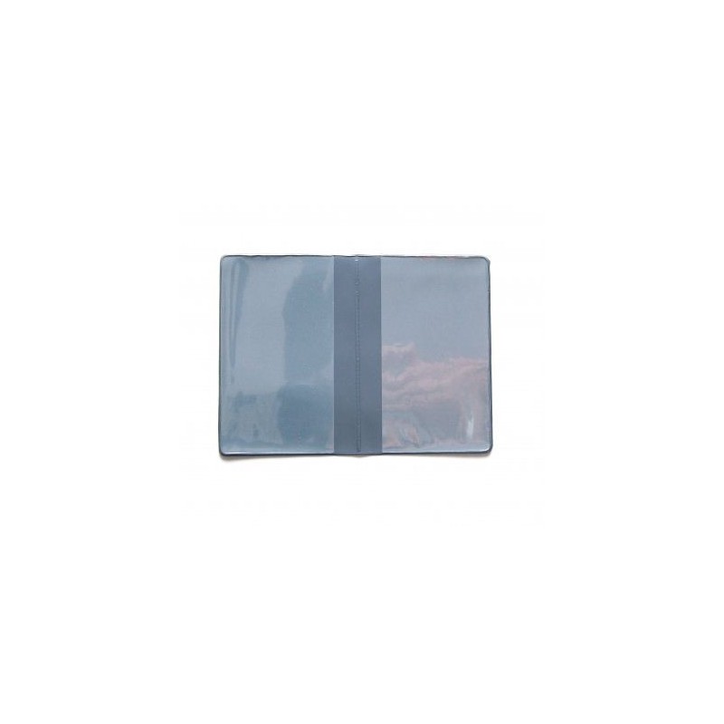 FUNDA FLEXIBLE DE PVC PARA DOS TARJETAS GRIS PK 100 UDS