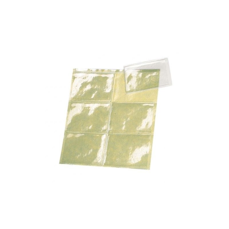FUNDA FLEXIBLE ADHESIVA PARA TARJETA PK 100 FOLIOS