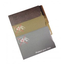 FUNDA COLOR ORO PARA TARJETA CON PROTECCIÓN RFID PK 100 UDS