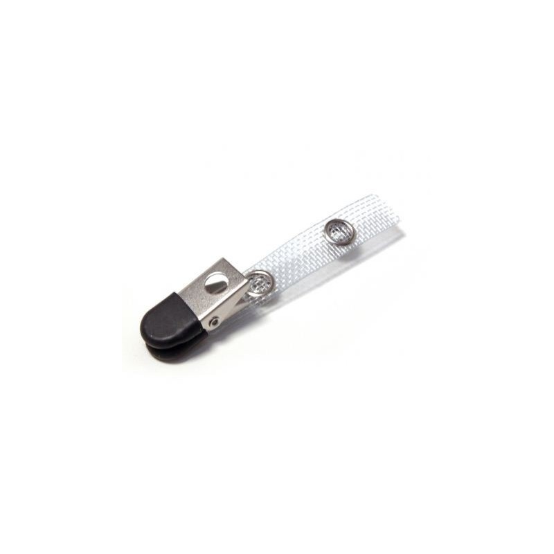 PINZA DE COCODRILO METÁLICA CON PROTECCIÓN DE GOMA + CINTA DE VINILO REFORZADA Y CORCHETE PK 100 UDS