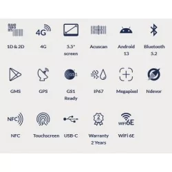 Newland MT93 Megattera Standard Plus Wifi5 4/64GB IP65 4G NFC