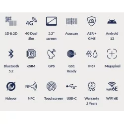 Newland MT93 Megattera PRO Wifi6 6/64GB IP67 4G NFC