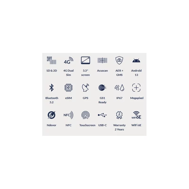 Newland MT93 Megattera PRO Wifi6 6/64GB IP67 4G NFC
