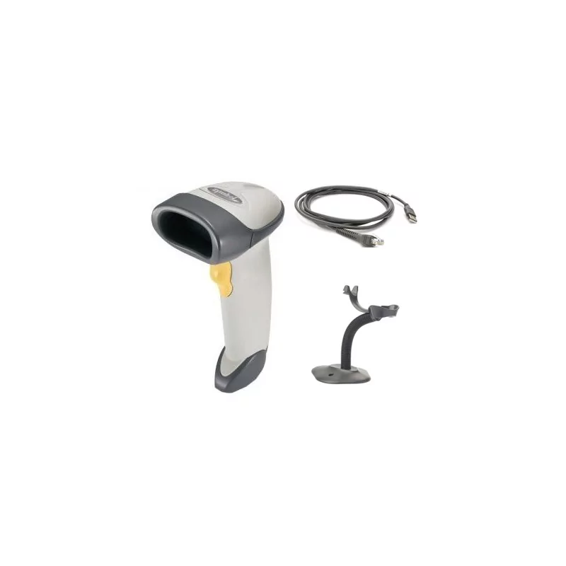 ZEBRA LS2208 LECTOR DE CÓDIGOS 1D BLANCO CON CABLE USB Y SOPORTE