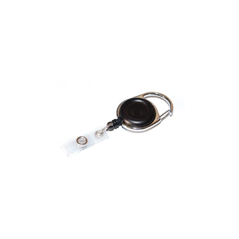 YOYÓ EXTENSIBLE PLÁSTICO NEGRO CON MOSQUETÓN PK 100 UDS