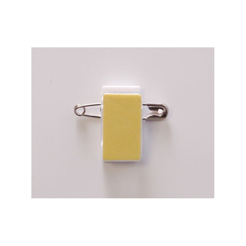 PINZA DE COCODRILO PLÁSTICA BLANCA CON IMPERDIBLE Y ADHESIVO PK 100 UDS