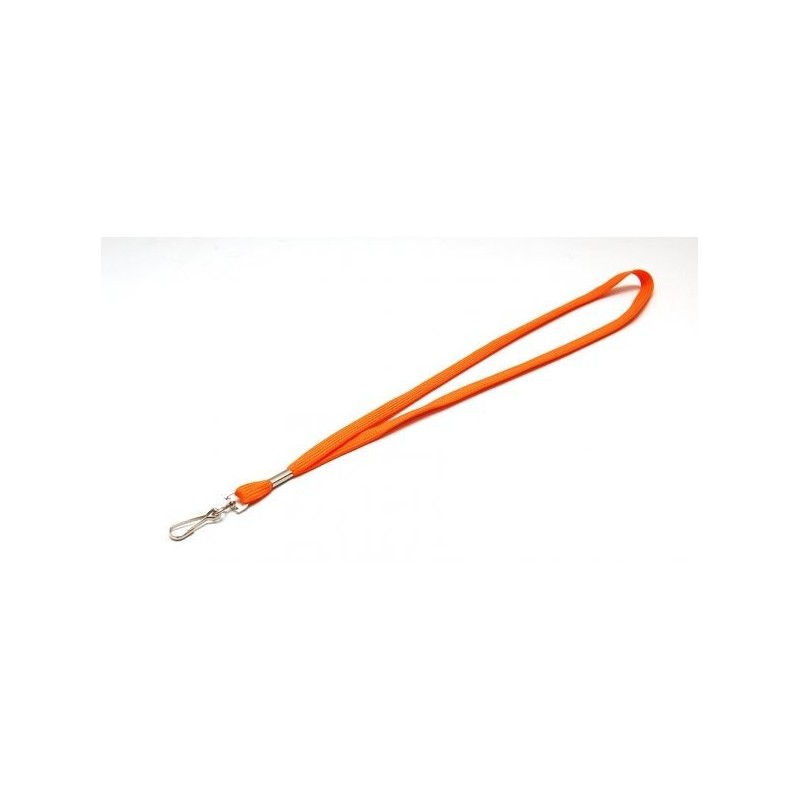 LANYARD POLIÉSTER NARANJA 12MM MOSQUETÓN GIRATORIO PK 100 UDS