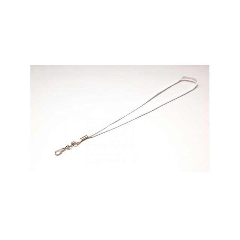 LANYARD POLIÉSTER BLANCO 12MM MOSQUETÓN GIRATORIO PK 100 UDS