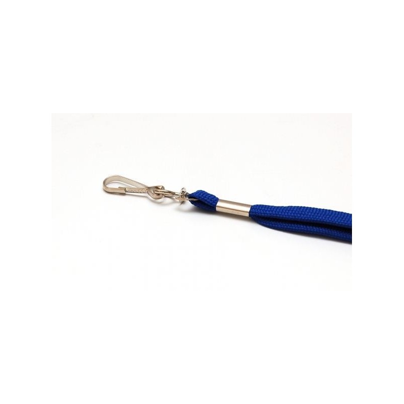 LANYARD POLIÉSTER AZUL 12MM MOSQUETÓN GIRATORIO PK 100 UDS