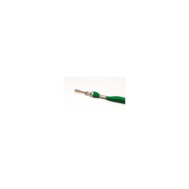 LANYARD POLIÉSTER VERDE 12MM MOSQUETÓN GIRATORIO PK 100 UDS