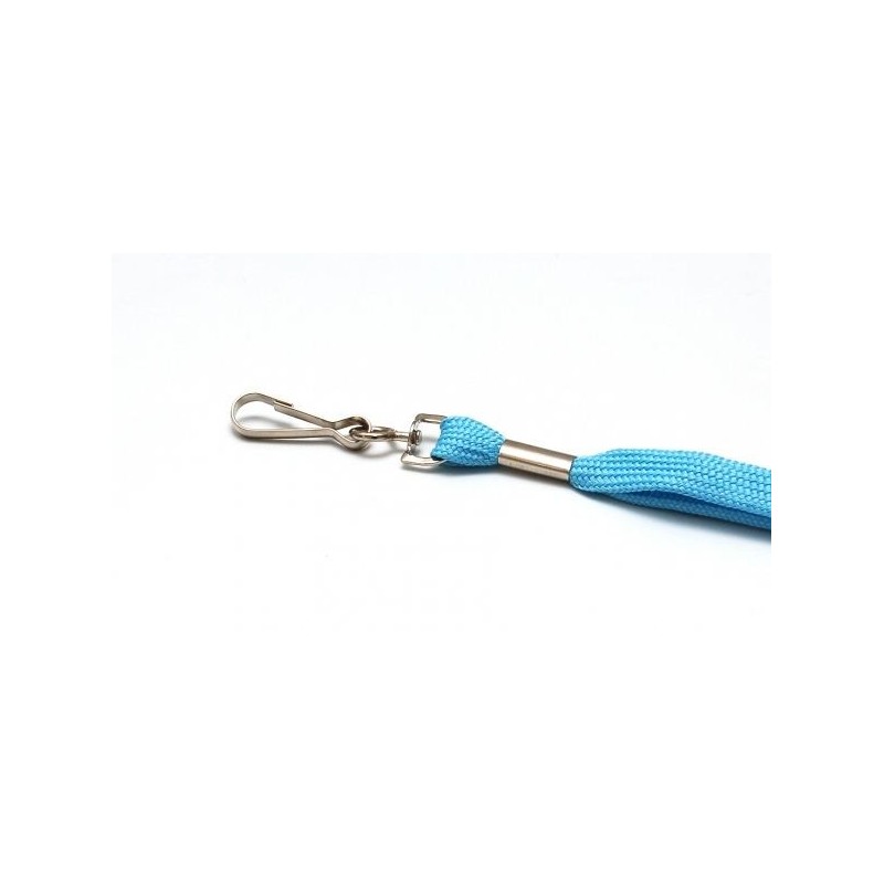 LANYARD POLIÉSTER AZUL CELESTE 12MM MOSQUETÓN GIRATORIO PK 100 UDS