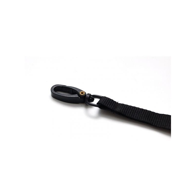 LANYARD POLIÉSTER NEGRO 15MM CON MOSQUETÓN PLÁSTICO PK 100 UDS