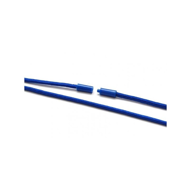 LANYARD REDONDO AZUL CON MOSQUETÓN GIRATORIO Y CIERRE DE SEGURIDAD PK 100 UDS