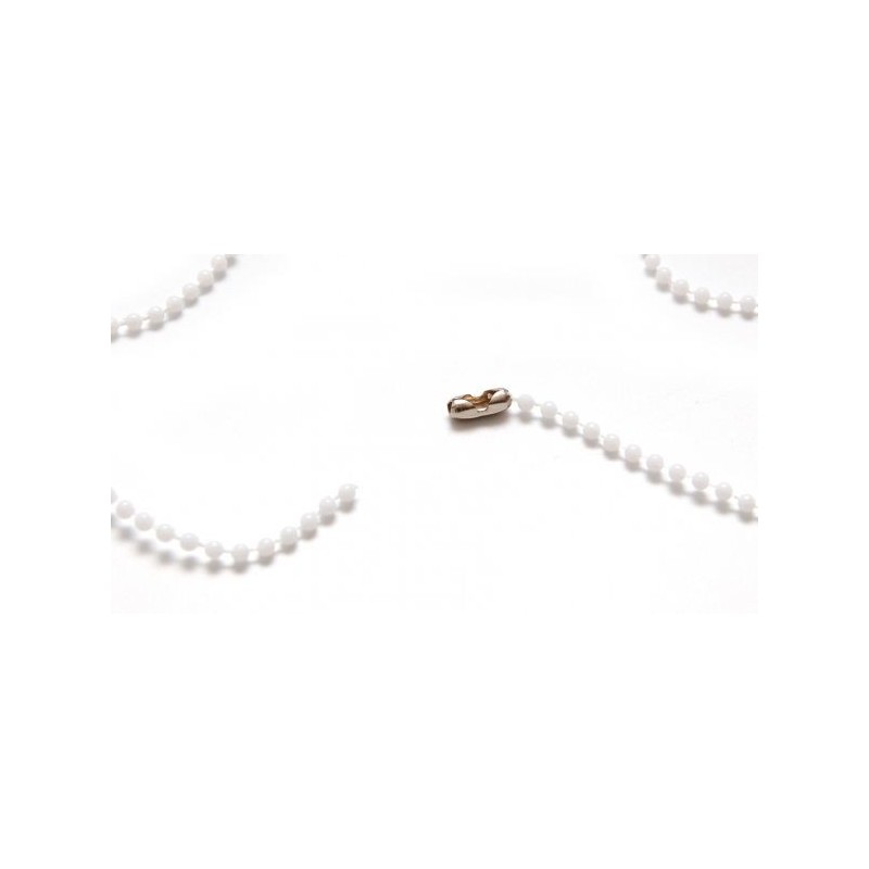 CADENA DE BOLAS DE PLÁSTICO DE 90cm COLOR BLANCO PK 100 UDS