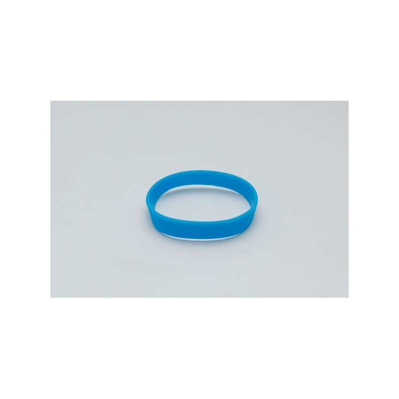 PULSERA DE SILICONA 65mm AZUL CELESTE SIN PERSONALIZACIÓN PK 100 UDS