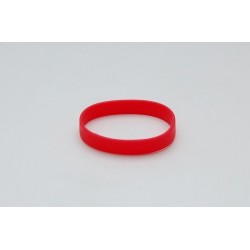 PULSERA DE SILICONA 55mm ROJA SIN PERSONALIZACIÓN PK 100 UDS