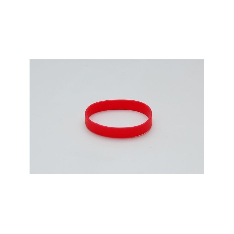 PULSERA DE SILICONA 55mm ROJA SIN PERSONALIZACIÓN PK 100 UDS
